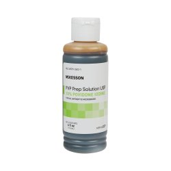Povidone Idodine (Betadine) Prep Solution 10%, 4oz Bottle, McKesson