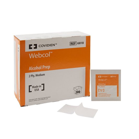 Prep Pad Webcol 70% Strength, 200ct Individual packet, Large - Covidien