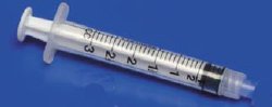 3cc Syringe, Monoject, luer lock, 100/Box, Kendal