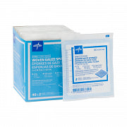 Gauze, 3 x 3, 12-ply, sterile, 2/pack, 40 packs/Box, Medline